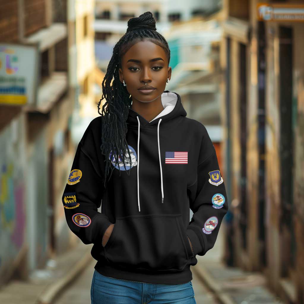 African American Aviators WWII Hoodie Tuskegee Red Tails Airmen Black - African Pride