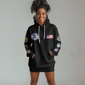 African American Aviators WWII Hoodie Dress Tuskegee Red Tails Airmen Black - African Pride