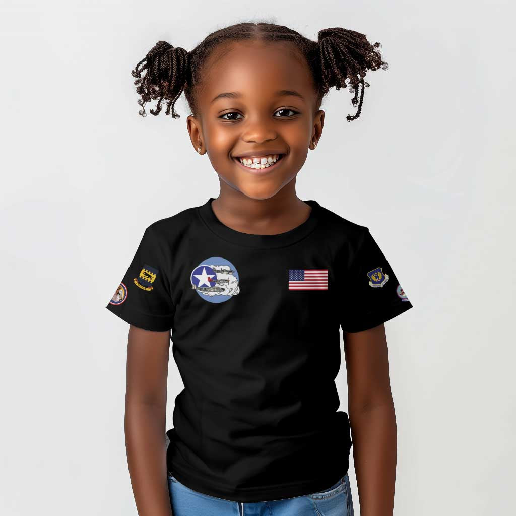 African American Aviators WWII Kid T shirt Tuskegee Red Tails Airmen Black - African Pride