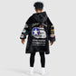 African American Aviators WWII Kid Wearable Blanket Hoodie Tuskegee Red Tails Airmen Black - African Pride