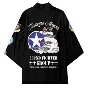 Tuskegee Airmen WWII Heroes Kimono The Great American Aviators Black Art