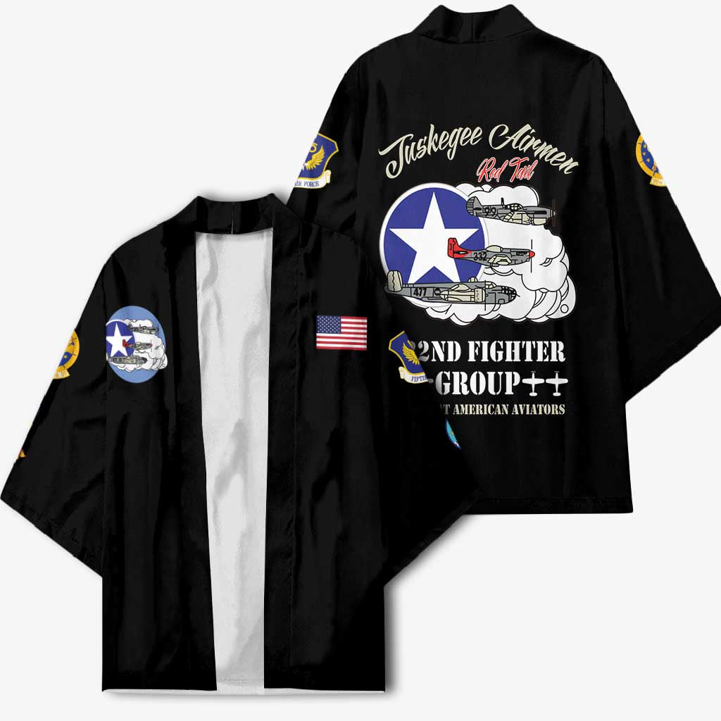 Tuskegee Airmen WWII Heroes Kimono The Great American Aviators Black Art