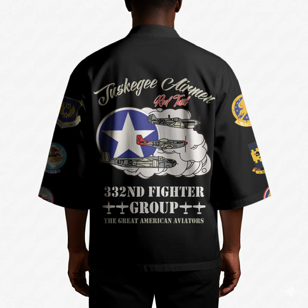Tuskegee Airmen WWII Heroes Kimono The Great American Aviators Black Art