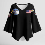 Tuskegee Airmen WWII Heroes Kimono Sleeve Blouse The Great American Aviators Black Art