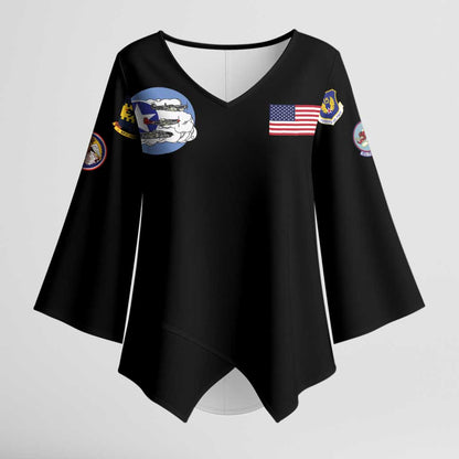Tuskegee Airmen WWII Heroes Kimono Sleeve Blouse The Great American Aviators Black Art