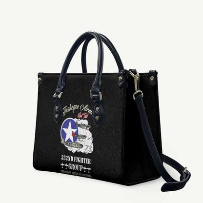 Tuskegee Airmen WWII Heroes Leather Bag The Great American Aviators Black Art