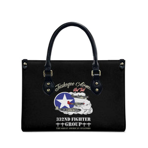 Tuskegee Airmen WWII Heroes Leather Bag The Great American Aviators Black Art