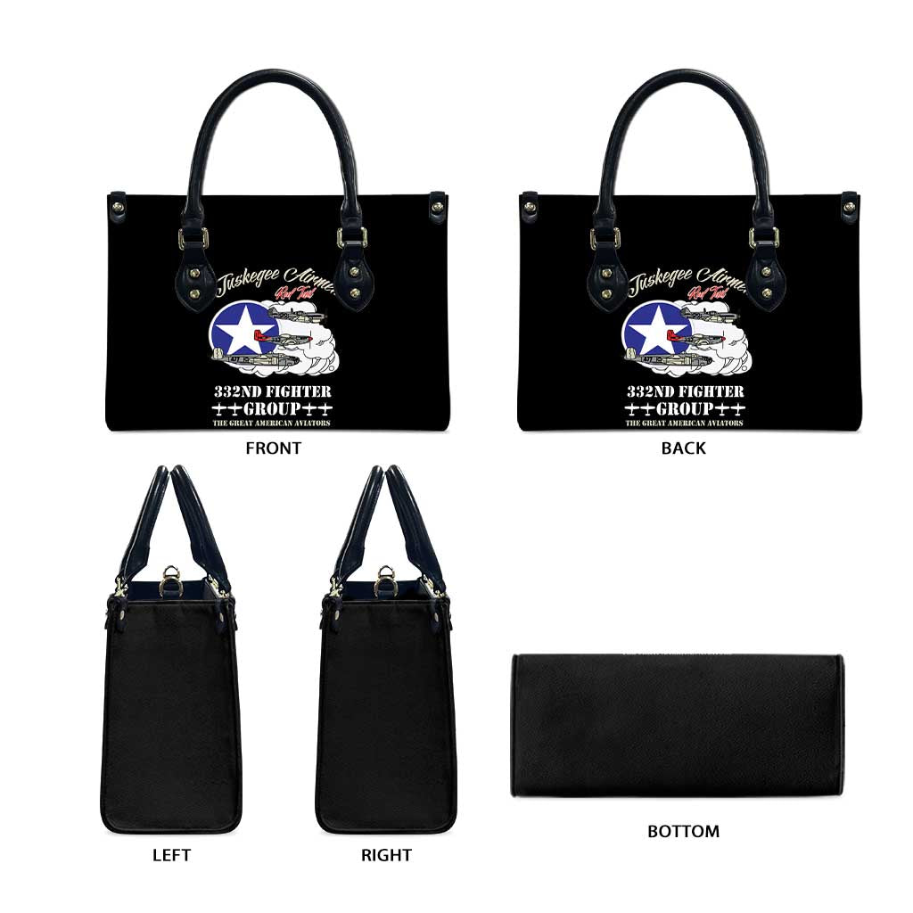 Tuskegee Airmen WWII Heroes Leather Bag The Great American Aviators Black Art