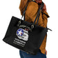 African American Aviators WWII Leather Tote Bag Tuskegee Red Tails Airmen Black - African Pride