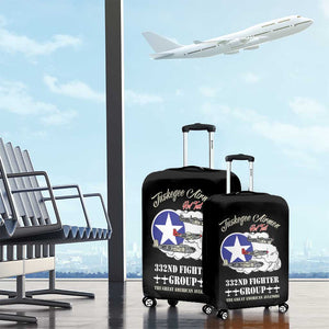 African American Aviators WWII Luggage Cover Tuskegee Red Tails Airmen Black - African Pride