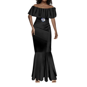 African American Aviators WWII Mermaid Dress Tuskegee Red Tails Airmen Black - African Pride