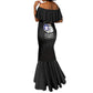 African American Aviators WWII Mermaid Dress Tuskegee Red Tails Airmen Black - African Pride