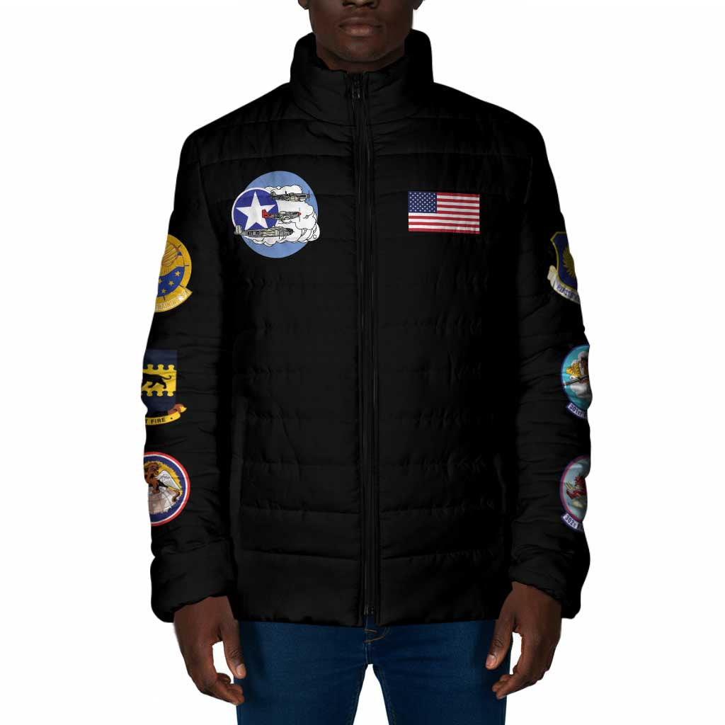 Tuskegee Airmen WWII Heroes Padded Jacket The Great American Aviators Black Art