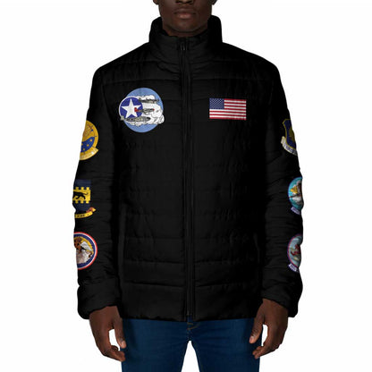 Tuskegee Airmen WWII Heroes Padded Jacket The Great American Aviators Black Art