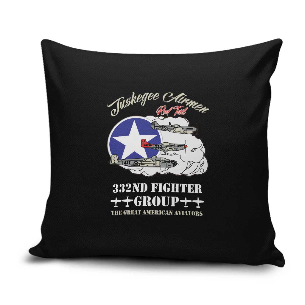 Tuskegee Airmen WWII Heroes Pillow Cover The Great American Aviators Black Art