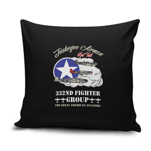 Tuskegee Airmen WWII Heroes Pillow Cover The Great American Aviators Black Art