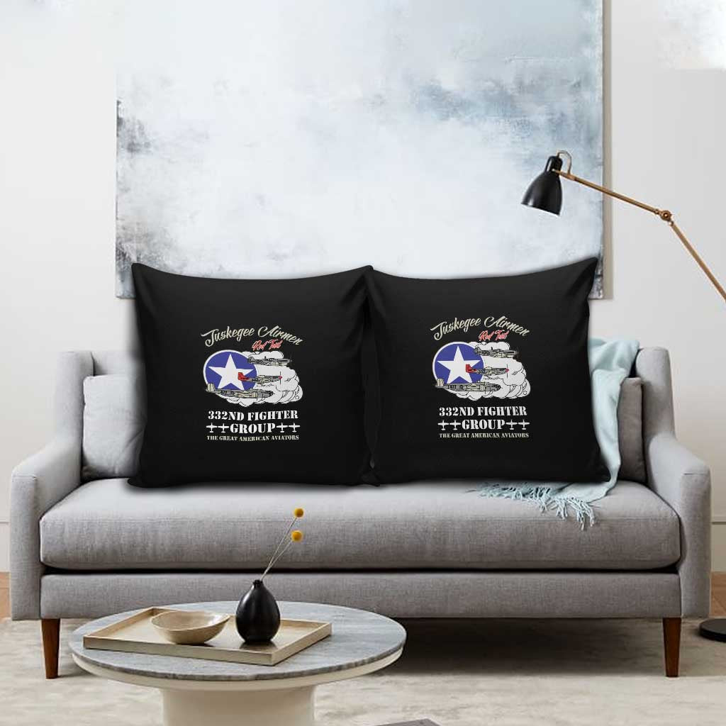 Tuskegee Airmen WWII Heroes Pillow Cover The Great American Aviators Black Art