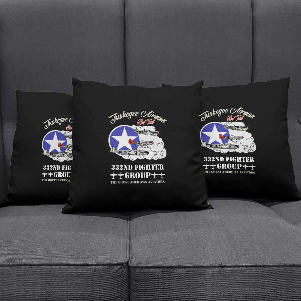Tuskegee Airmen WWII Heroes Pillow Cover The Great American Aviators Black Art
