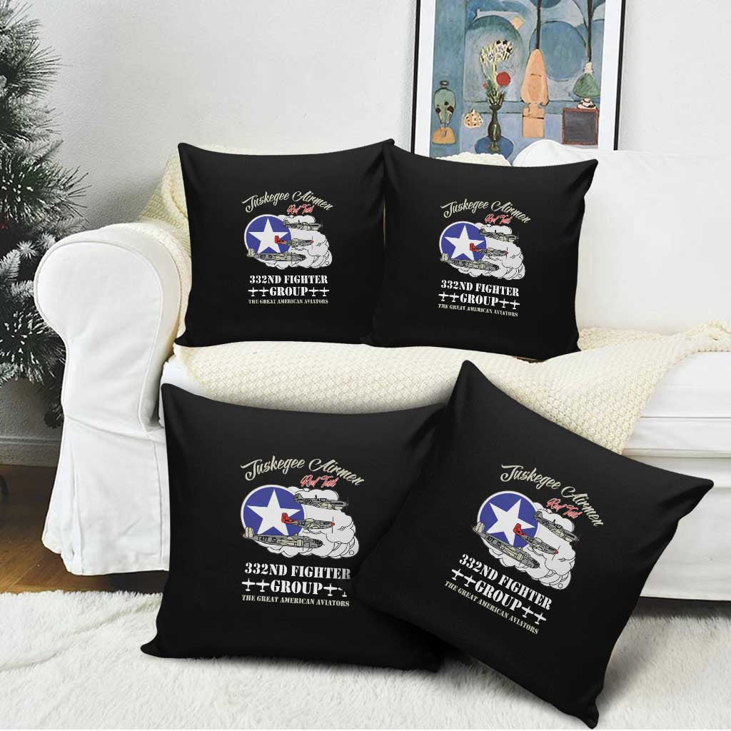 Tuskegee Airmen WWII Heroes Pillow Cover The Great American Aviators Black Art