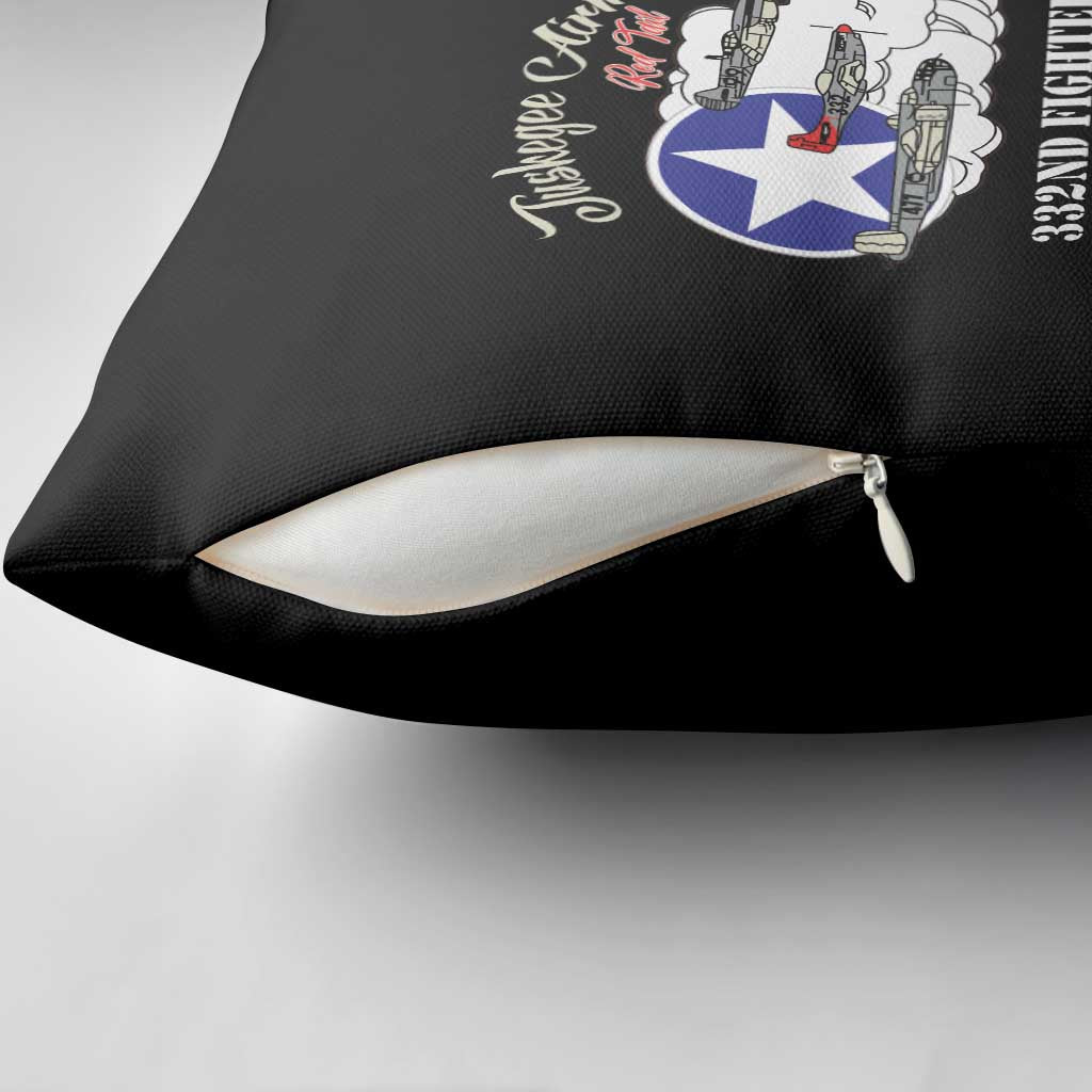 Tuskegee Airmen WWII Heroes Pillow Cover The Great American Aviators Black Art