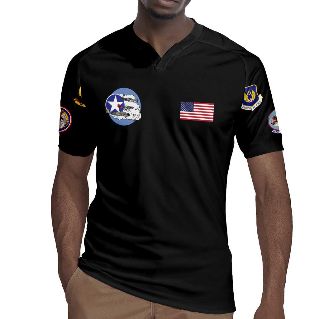 African American Aviators WWII Rugby Jersey Tuskegee Red Tails Airmen Black - African Pride