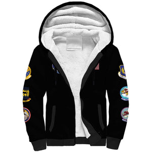 African American Aviators WWII Sherpa Hoodie Tuskegee Red Tails Airmen Black - African Pride