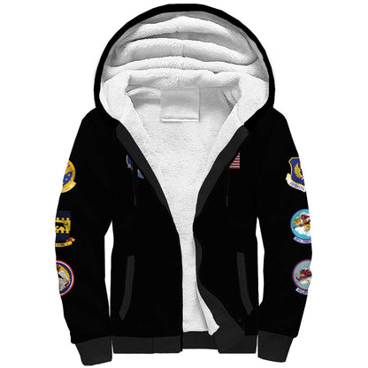 African American Aviators WWII Sherpa Hoodie Tuskegee Red Tails Airmen Black - African Pride