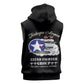 African American Aviators WWII Sleeveless Hoodie Tuskegee Red Tails Airmen Black - African Pride