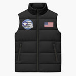 Tuskegee Airmen WWII Heroes Sleeveless Puffer Jacket The Great American Aviators Black Art