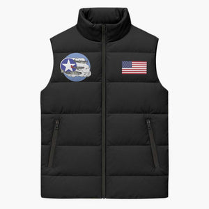 Tuskegee Airmen WWII Heroes Sleeveless Puffer Jacket The Great American Aviators Black Art