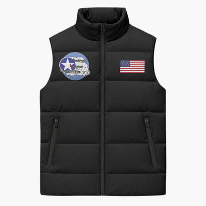 Tuskegee Airmen WWII Heroes Sleeveless Puffer Jacket The Great American Aviators Black Art