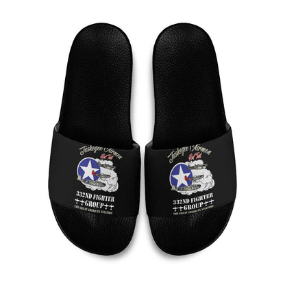 Tuskegee Airmen WWII Heroes Slide Sandals The Great American Aviators Black Art