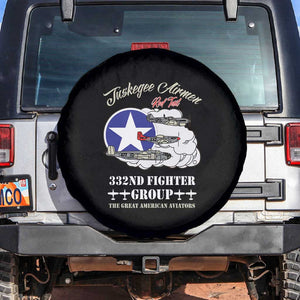 African American Aviators WWII Spare Tire Cover Tuskegee Red Tails Airmen Black - African Pride