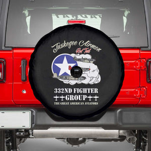 African American Aviators WWII Spare Tire Cover Tuskegee Red Tails Airmen Black - African Pride