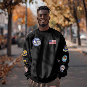 African American Aviators WWII Sweatshirt Tuskegee Red Tails Airmen Black - African Pride