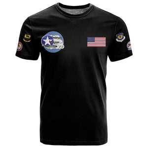 African American Aviators WWII T shirt Tuskegee Red Tails Airmen Black - African Pride