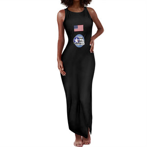 African American Aviators WWII Tank Maxi Dress Tuskegee Red Tails Airmen Black - African Pride