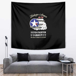 African American Aviators WWII Tapestry Tuskegee Red Tails Airmen Black - African Pride