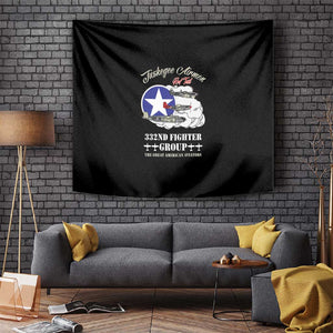African American Aviators WWII Tapestry Tuskegee Red Tails Airmen Black - African Pride