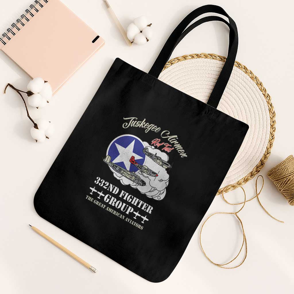 Tuskegee Airmen WWII Heroes Tote Bag The Great American Aviators Black Art