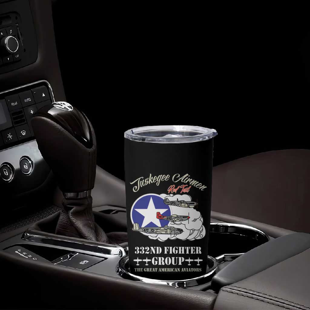 African American Aviators WWII Tumbler Cup Tuskegee Red Tails Airmen Black - African Pride