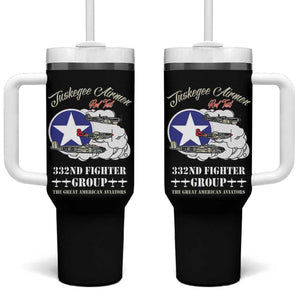 African American Aviators WWII Tumbler With Handle Tuskegee Red Tails Airmen Black - African Pride