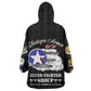 African American Aviators WWII Wearable Blanket Hoodie Tuskegee Red Tails Airmen Black - African Pride