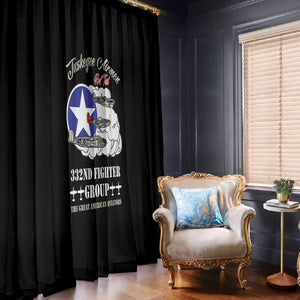 African American Aviators WWII Window Curtain Tuskegee Red Tails Airmen Black - African Pride