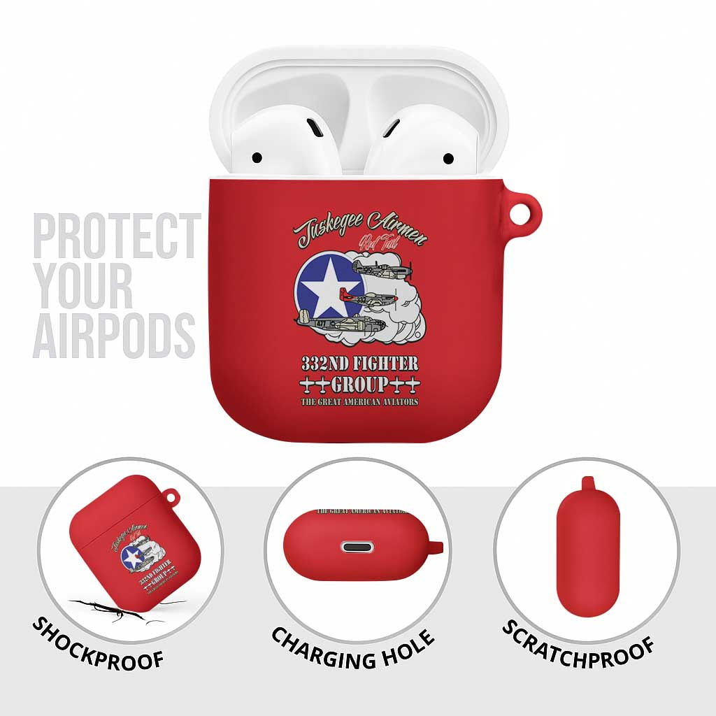 Tuskegee Airmen WWII Heroes AirPods Case The Great American Aviators Red Art