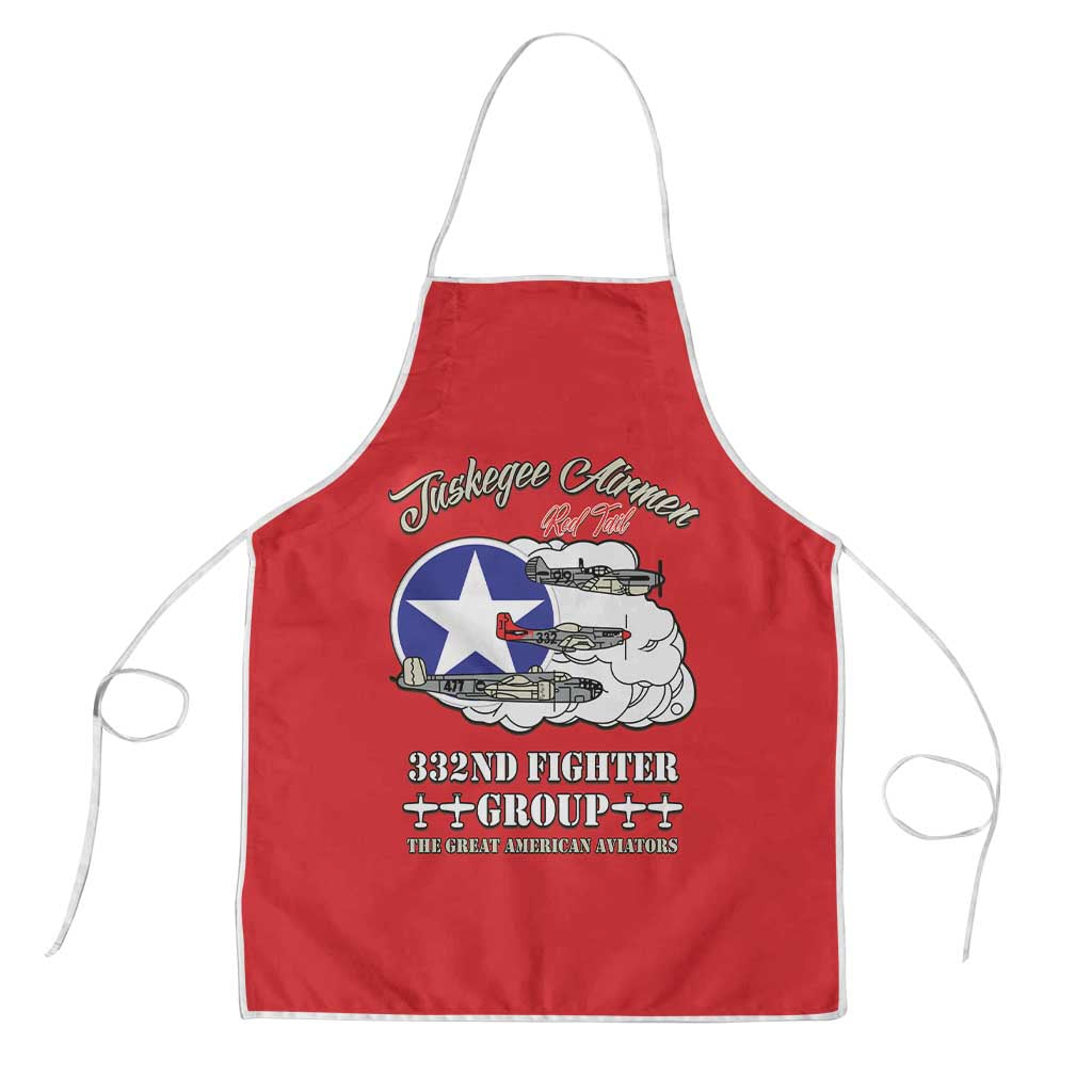 Tuskegee Airmen WWII Heroes Apron The Great American Aviators Red Art