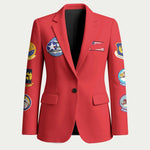 Tuskegee Airmen WWII Heroes Blazer The Great American Aviators Red Art