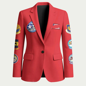 Tuskegee Airmen WWII Heroes Blazer The Great American Aviators Red Art