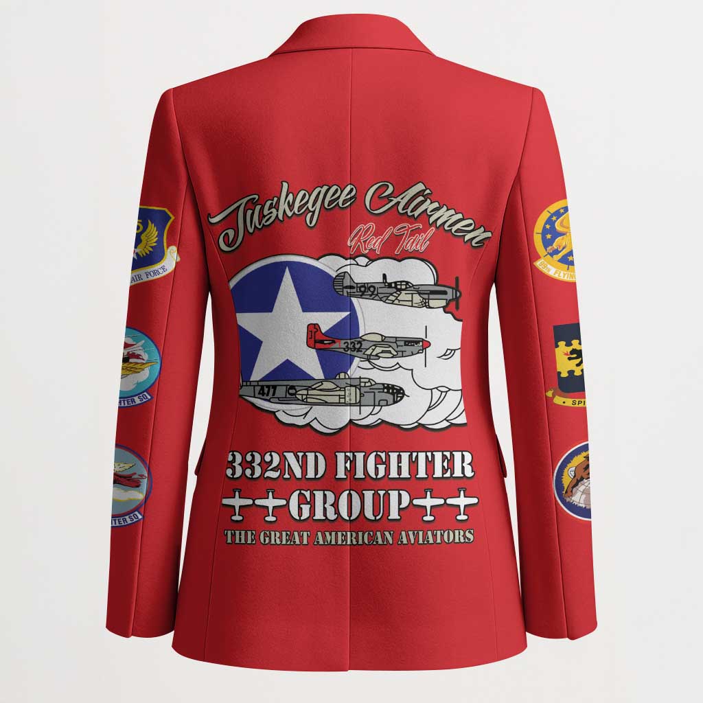 Tuskegee Airmen WWII Heroes Blazer The Great American Aviators Red Art