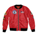 African American Aviators WWII Bomber Jacket Tuskegee Red Tails Airmen Red - African Pride